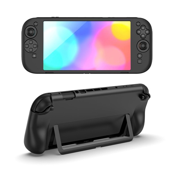 Switch 2用 一体型シリコンケース｜衝撃吸収・滑り止め｜柔らかグリップ｜スタンド対応・全体保護タイプ｜for Switch 2 2025 model