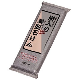 Clover Corporation Charcoal Infused Beautiful Skin Soap, 3.5 oz (100 g) x 4 Packs