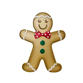 Craig Bachman 13" Metal Embossed Gingerbread: Boy (Red) Wall Door Hanger Ornament Sign