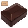 SKIR'CO Pack of 20 Fence Post Caps, Rectangular, Brown Plastic