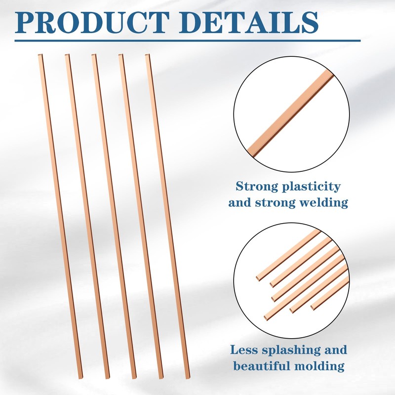 Tandefio 40 Sticks Brazing Rods AWS BCup-5 15% Silver Solder
