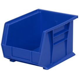 Akro-Mils 30239 AkroBins Plastic Storage Bin Hanging Stacking Containers, (11-Inch x 8-Inch x 7-Inch), Blue, (6-Pack)