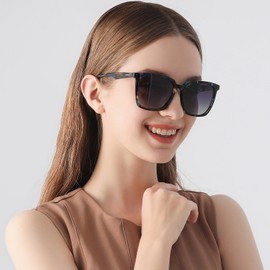 CARFIA Polarised Sunglasses Womens UV400 Protection Big Frame Fashion Trendy
