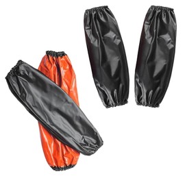 2 pairs of PU arm cover, arm cover waterproof sleeve protector, protective arm cover with elastic cuff, elastic cuff, waterproof, oil resistant, acid resistant