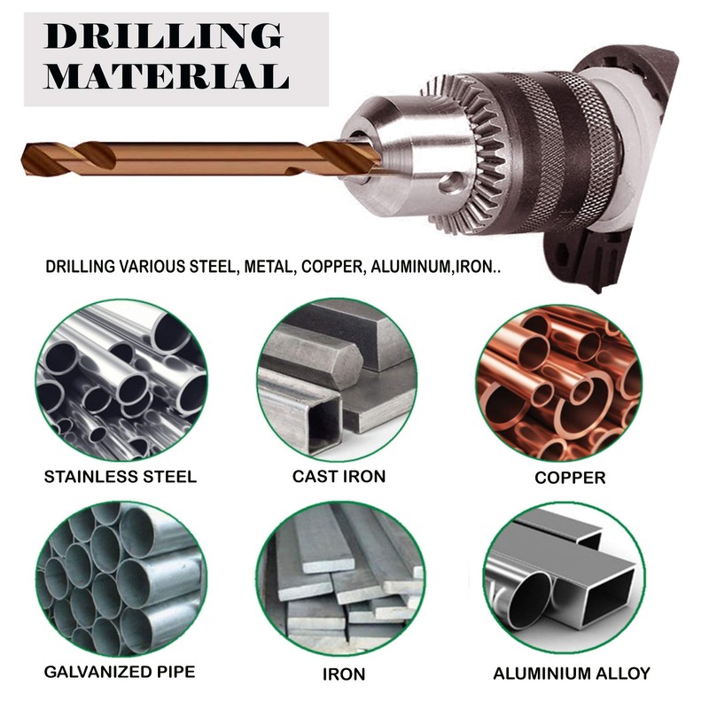 HSS Cobalt Drill Bit Double End 5/32 in. Stubby Body