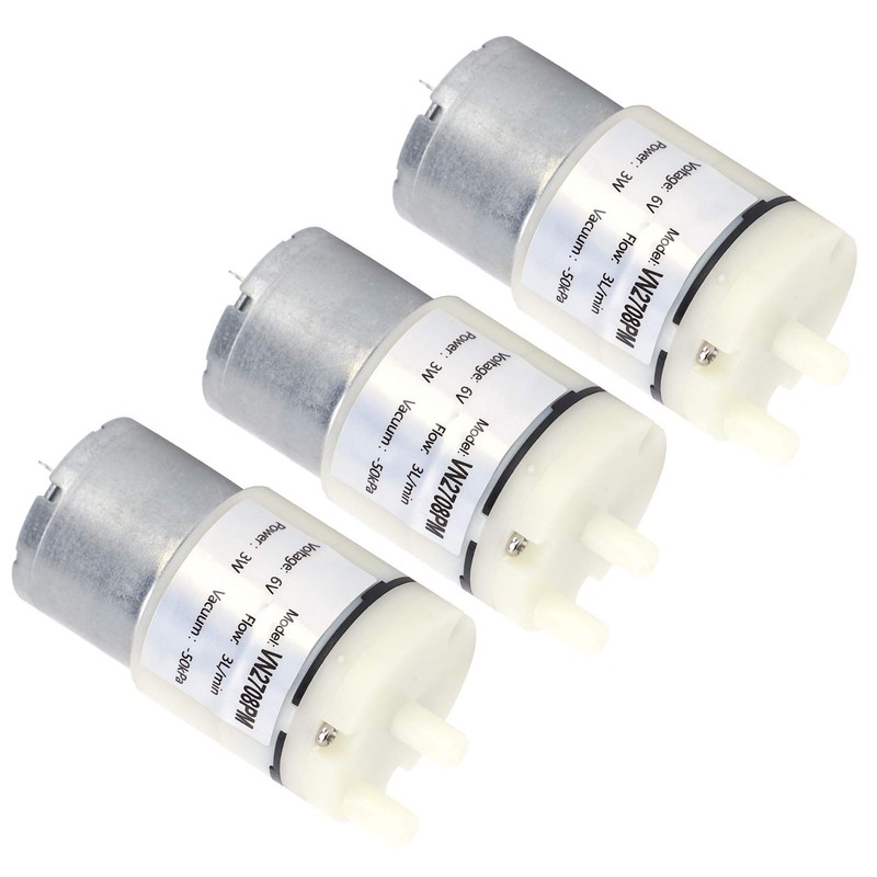 3Pcs Micro Diaphragm Pump Mini Vacuum Water Air Motor for