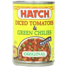 Hatch Tomatoes Diced with Green Chilies, Medium, 10-Ounce (Pack of 12)