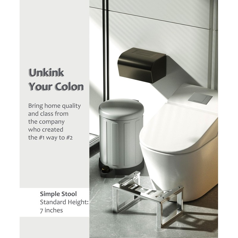Stainless Steel Toilet Stool， Durable, Easy to Clean, and Comfortably