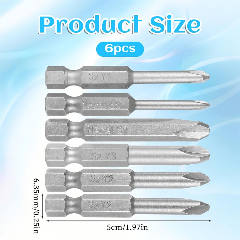 Triwing Screwdriver Bit Set 6 Sizes Y0 Y1 Y2 Y3