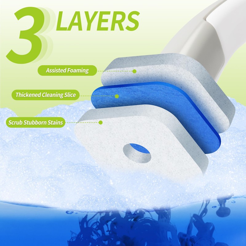 IVYROLL Toilet Bowl Cleaner Wand Refills Compatible with CLOROX, 21