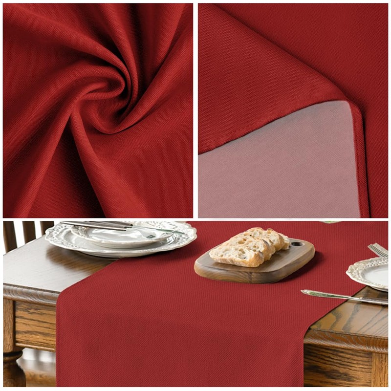 Artoid Mode Red Table Runner, Seasonal Christmas Washable Kitchen Dining