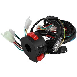 Wacece Electric Wiring Harness Relay Stator Coil CDI Solenoid Spark Plug for 49cc 50cc 70cc 80cc 90cc 100cc 110cc 125cc ATV Taotao Coolster 4 Wheeler Quad Go Kart KLX Pit Bike Scooter
