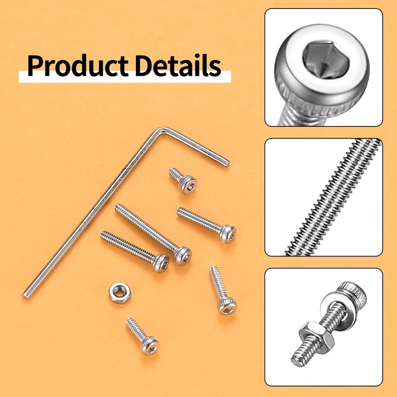 720 Pcs M2 Nuts and Bolts Set, M2 Hex Socket
