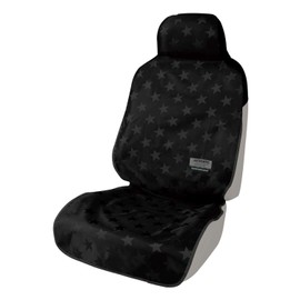 BONFORM 4046-10BK FINE STAR Seat Covers, For Light / Standard Cars, Front x 1, Easy Installation, Washable, Waterproof, Black