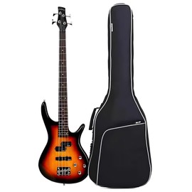 TBACW Bass Guitar Case Gig Bag, 0.4" Thick Padding
