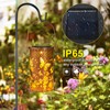 Butterfly Solar Lanterns Outdoor Hanging, Hollowed-Out Metal Waterproof LED Garden