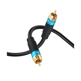 BlueRigger RCA Audio Subwoofer Cable (6FT, Dual Shielded, Gold Plated RCA to RCA Connectors) – for Subwoofer, Amplifier, Home Theater