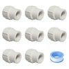 HayEastdor 8PCS 1 to 3/4 Inch Double PVC Adapter Pressure