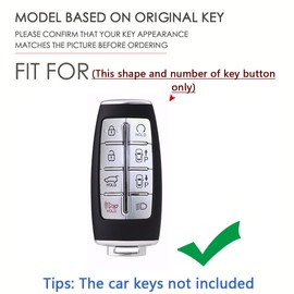 SANRILY Fashion Leather Key Fob Cover for Genesis GV80 2021 2022 G80 Key Fob Keyless Full Protection 8 Button Smart Key Fob Case with Flower Keychain Green