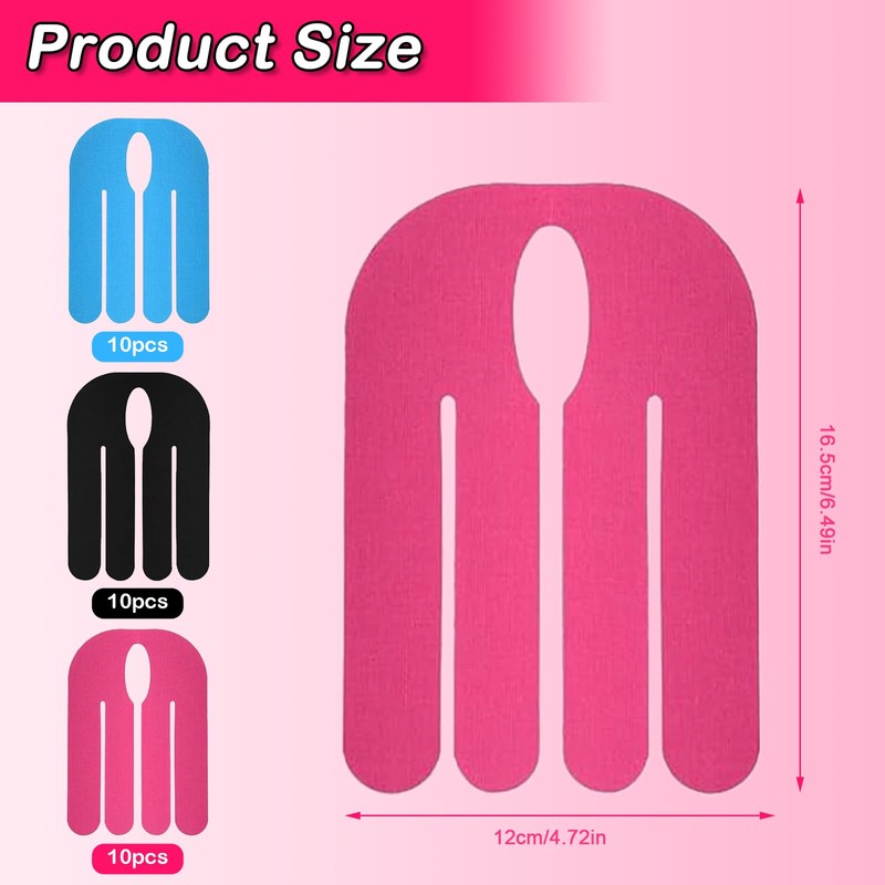MFUSUL Pack of 30 Kinesiotapes Pre-Cut for Wrist, 3 Colours,