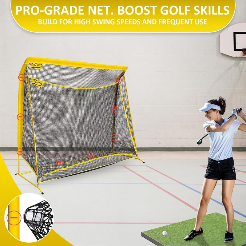 Golf Hitting Net with Extra Striking Net, 10x7ft Heavy Duty
