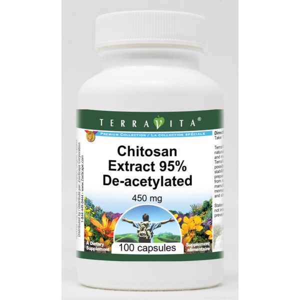 Chitosan Extract 95% De-acetylated - 450 mg (100 Capsules, ZIN: