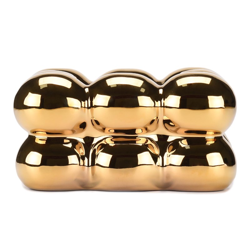 NYMYHE Electroplated Ceramic Tissue Box for Bathroom, Dresser, Living Room,