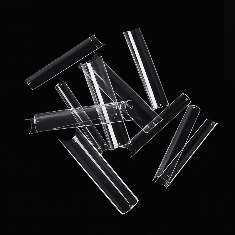 JZK 240x XXXL Clear Half Cover Extra Long Square Nail