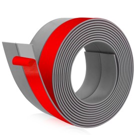 Weather Stripping Door Draft Stopper Flexible Self Adhesive Silicone Door Seal Strip for Glass Doors Windows and Shower Glass Gaps, 2 Inch Wide X 20 Feet Long, Gray