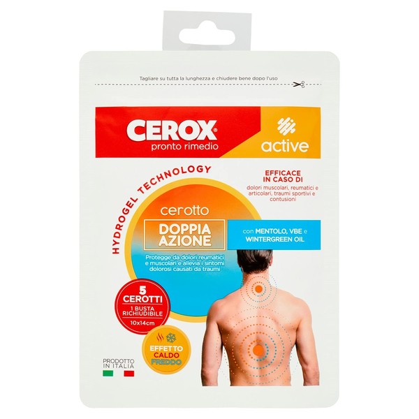 Cerox Active Double Action Patch, Rheumatic and Joint Pains, Pack of 5