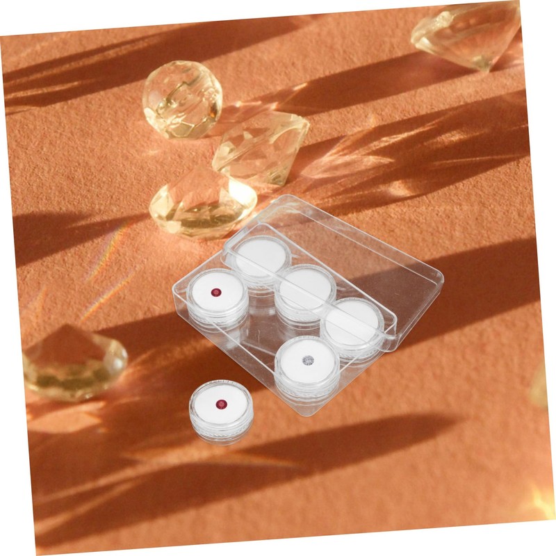 SHOWERORO 1Set Gemstone Display Box with Lid Jewelry Organizer Case