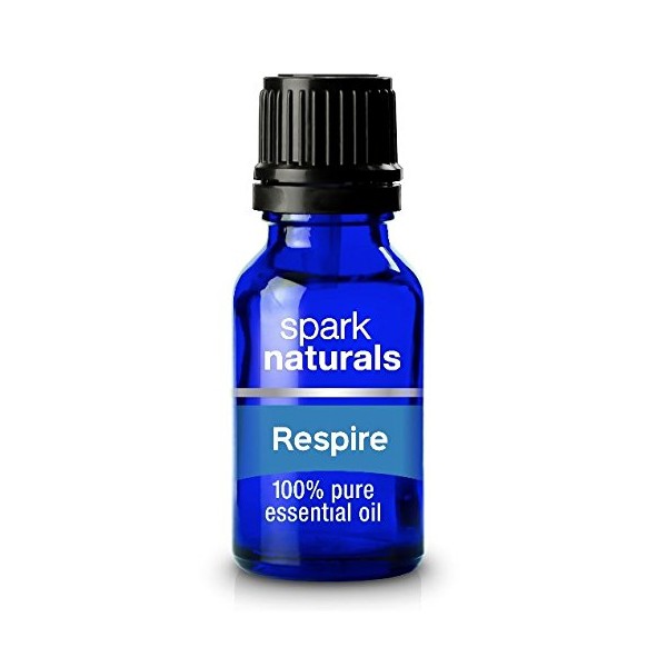 Respire Essential Oil 15ml - 100% Pure Aromatherapy Oil Premium Blend - Spark Naturals - Organic, Help Fight Cold, Diffuser Safe.