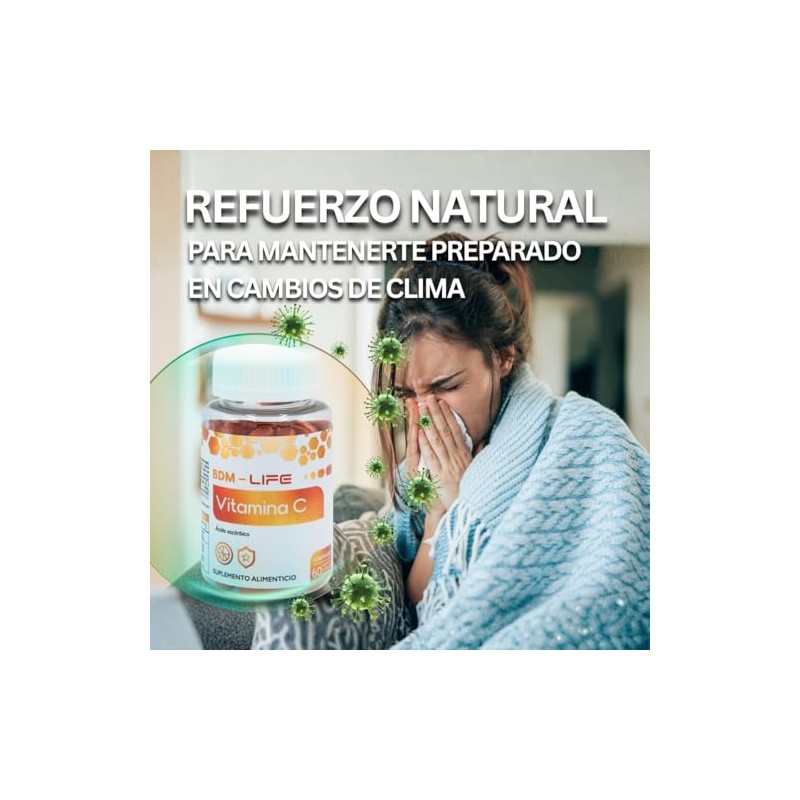 BDM LAB Vitamina C Suplemento Alimenticio 3x2 60 cápsulas c/u
