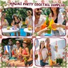 100 Pcs Strawberry Shape Plastic Straw Sweet Fruit Theme Disposable