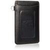 Kitamura PH0674 Pass Case with Strap, Black/Sand Beige Stitching [Black]