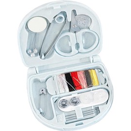 1 Set Mini Sewing Kit - Travel Sewing Kit - Portable Needle and Thread Kit - Compact Emergency Sewing Supplies Case with Accessories (Blue Box)