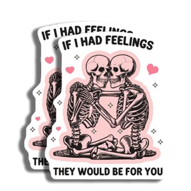 Gothic Skeleton Couple Sticker - Romantic Skull Illustration - Dark Love Themed Decal - Unique Sticker for Laptops and Decor - Durable Decorative Design for Home or of - AAS0932