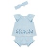 Little Me Clothes for Baby Girls' Border Gauze Sunsuit with