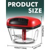 Manual Food Processor Vegetable Cutter, Geedel Pull Chopper with String,