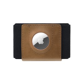 FIXED Smart Wallet for AirTag | Leather Wallet | Hand Stitched in Czech Republic, brown, Minimalist