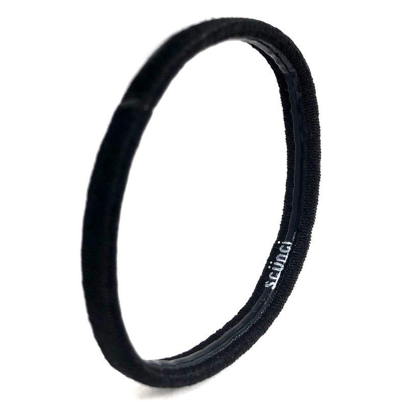 Scunci No-Slip Grip Comfortable All Day Strong Hold, Black Elastics,