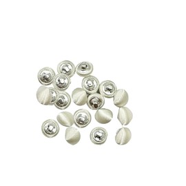 KKmeter 20 botones de esmoquin con revestimiento de satén suave para trajes de novia, vestidos de novia, abrigos, 10 mm (blanco, 10 mm)
