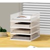 A3 Stackable Paper Letter Tray Organizer, 2/3/4 Tier, Metal Mesh