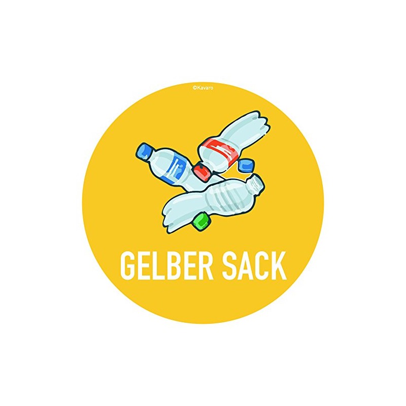 Sticker Waste Separation Set of 5 Scratch and Weatherproof