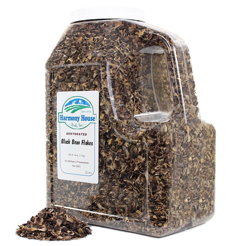 Harmony House Foods Dehydrated Black Bean Flakes (46 oz, Gallon