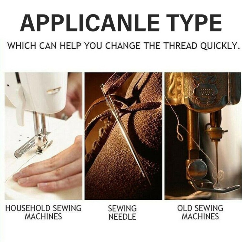 5X Green Sewing Machine Needle Threader Stitch Insertion Tool Automatic