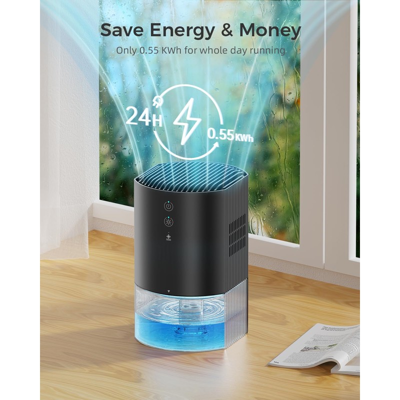 Dehumidifiers for Home, 33oz Dehumidifier for Bedroom with Auto Shutoff,