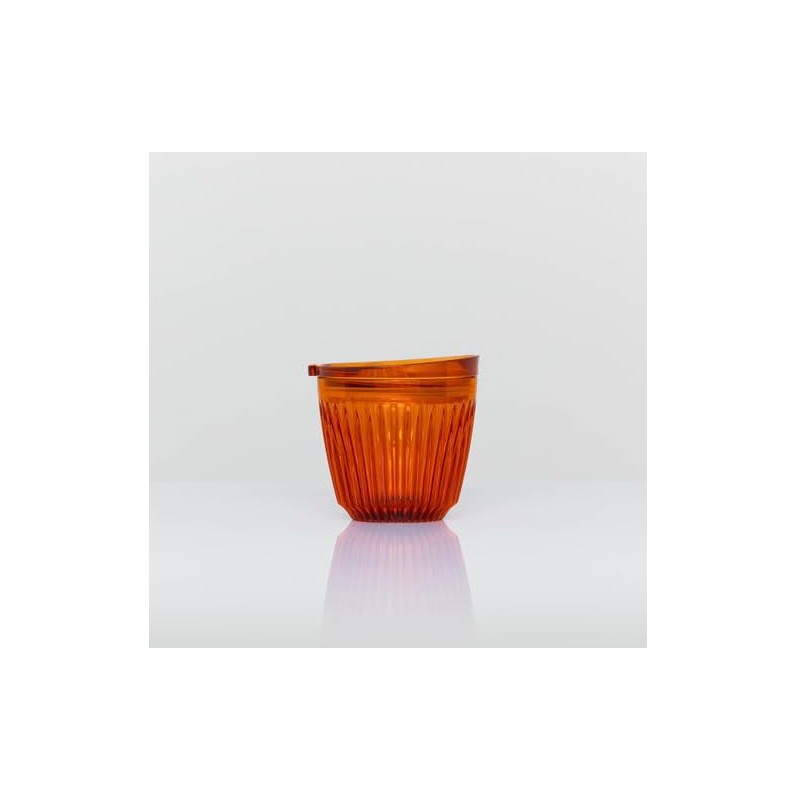 Huskee Renew Range Cup & Lid- Amber and Smoke -