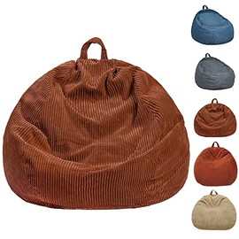 ZhenLives Bean Bag Chairs Cover (No Filler), Bean Bag Cover, Bean Bag for Kids, Adults, Teens-Large 36 x 45 inches Coffee Bean Bags