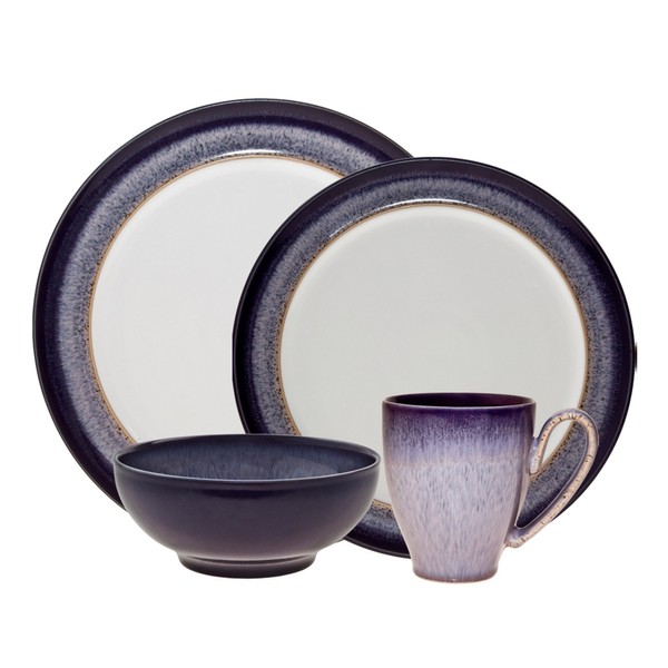 Denby Heather 4-Piece Place Setting, Blue